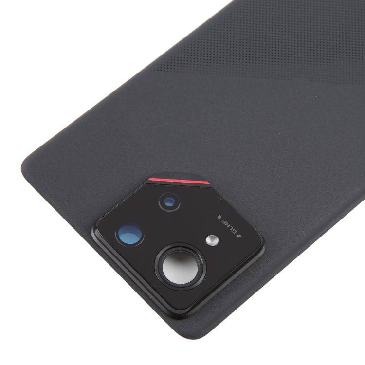 For Asus ROG Phone 9 5G Original Glass Battery Back Cover with Camera Lens Cover(Matte Black)