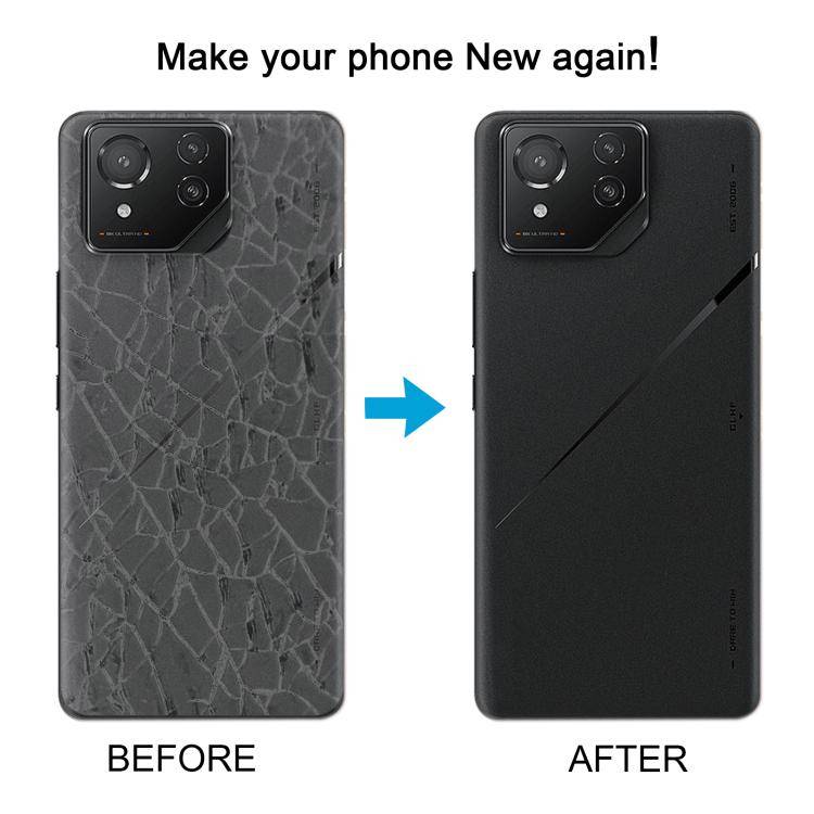 For Asus ROG Phone 9 5G Original Glass Battery Back Cover with Camera Lens Cover(Matte Black)
