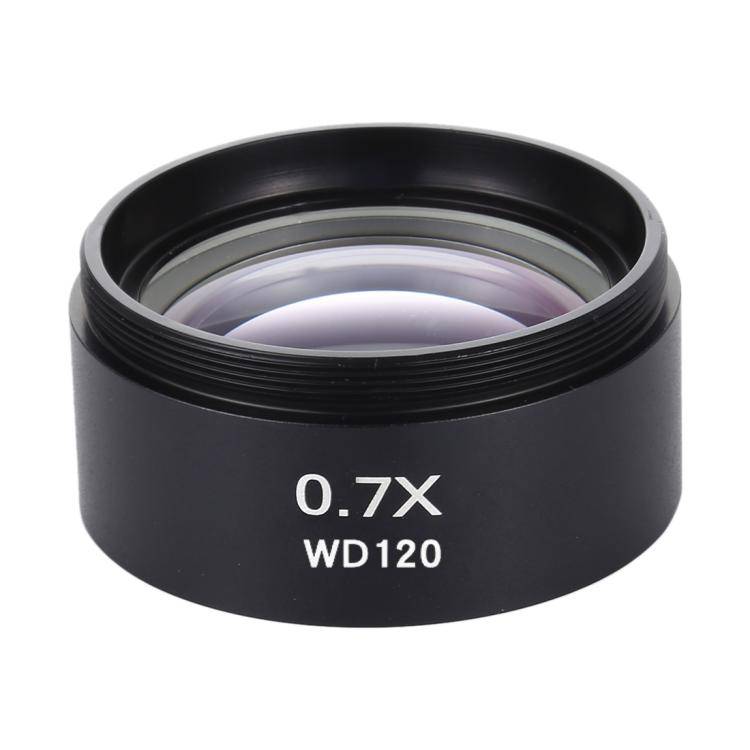 Stereo Microscopes Auxiliary Objective Lens Barlow Lens Magnifier 0.7X WD120