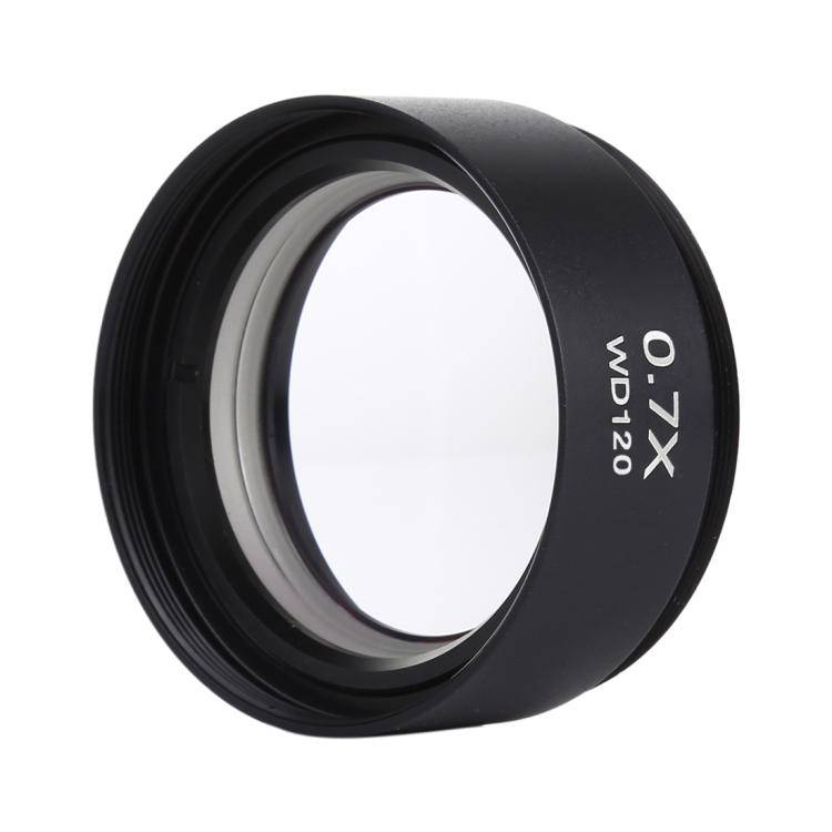Stereo Microscopes Auxiliary Objective Lens Barlow Lens Magnifier 0.7X WD120