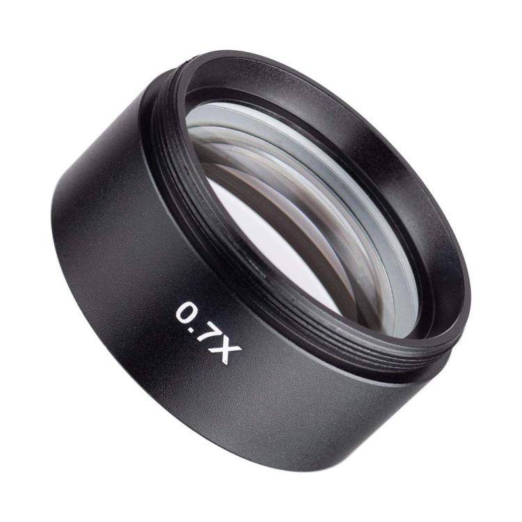 Stereo Microscopes Auxiliary Objective Lens Barlow Lens Magnifier 0.7X WD120