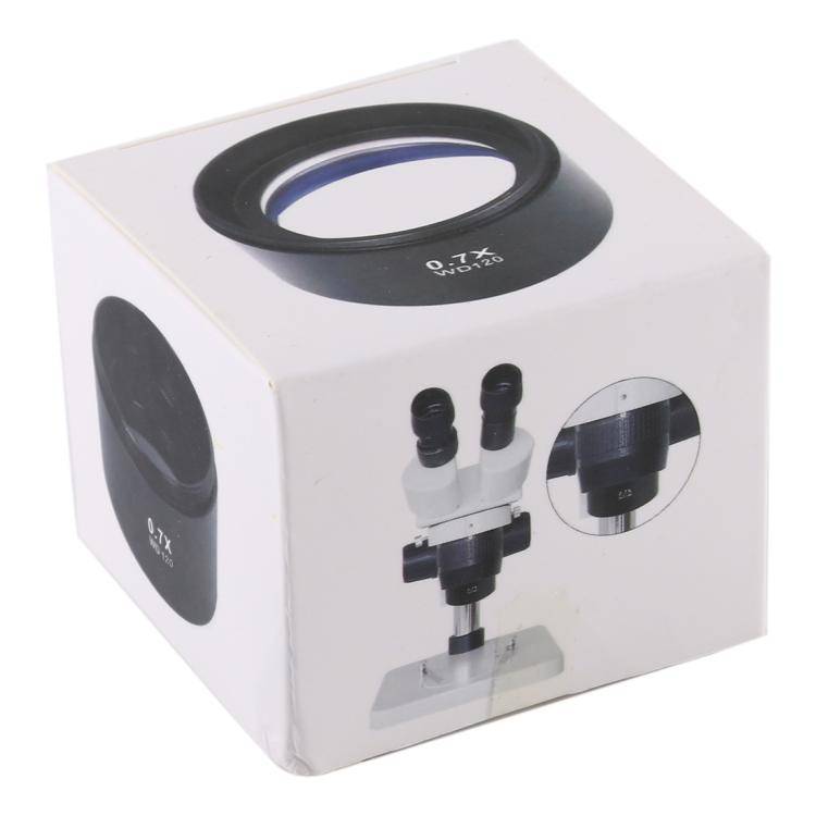 Stereo Microscopes Auxiliary Objective Lens Barlow Lens Magnifier 0.7X WD120