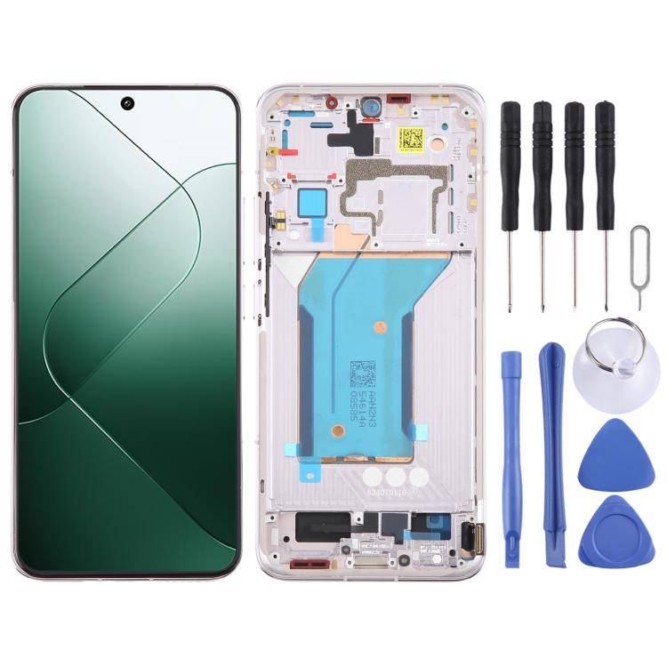 For Xiaomi 14 AMOLED Original Disassembled LCD Screen Digitizer Full Assembly with Frame (Purple)
