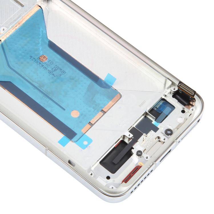 For Xiaomi 14 AMOLED Original LCD Screen Digitizer Full Assembly with Frame (Silver)