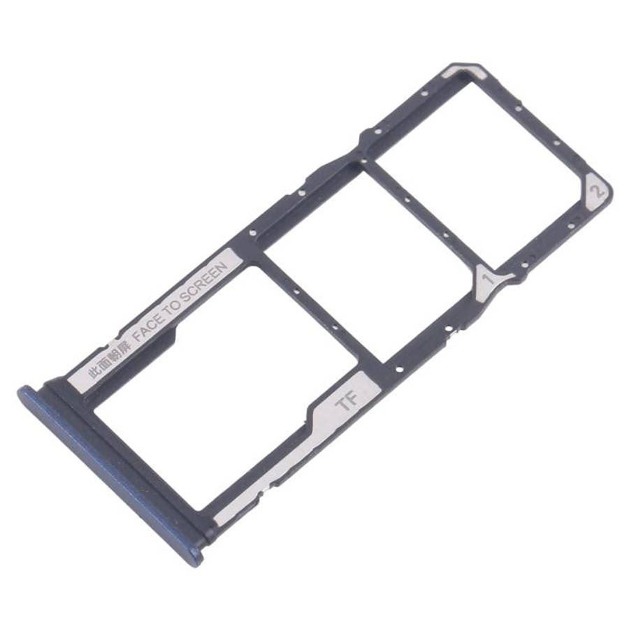For Xiaomi Redmi 14C 4G 10pcs Original SIM Card Tray + SIM Card Tray + Micro SD Card Tray (Blue)