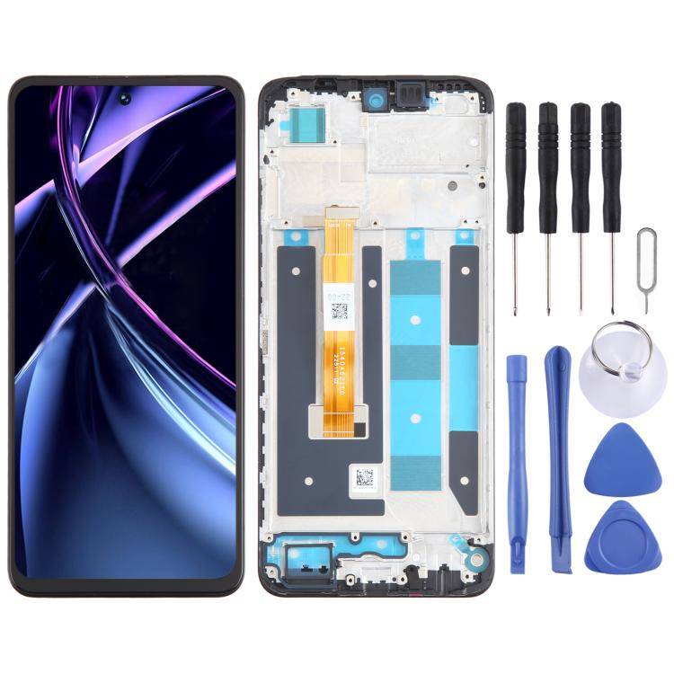 For Realme Narzo N55 OEM LCD Screen Digitizer Full Assembly with Frame