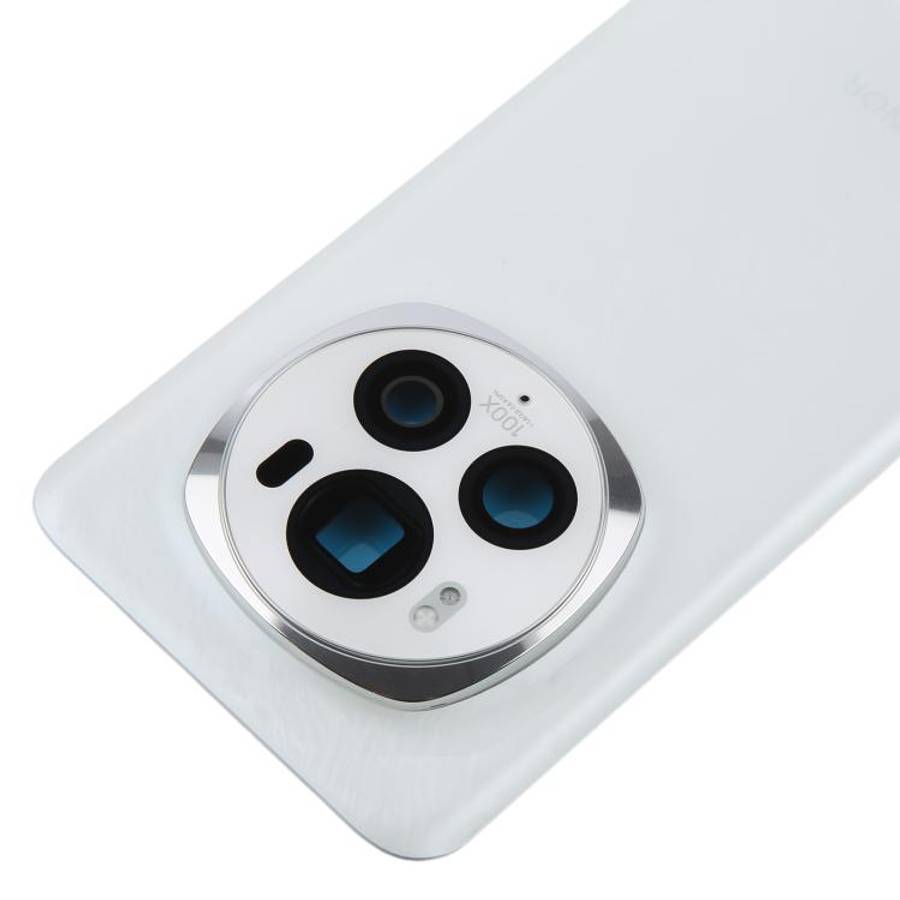 For Honor Magic6 Pro Battery Back Cover with Camera Lens Frame(White)