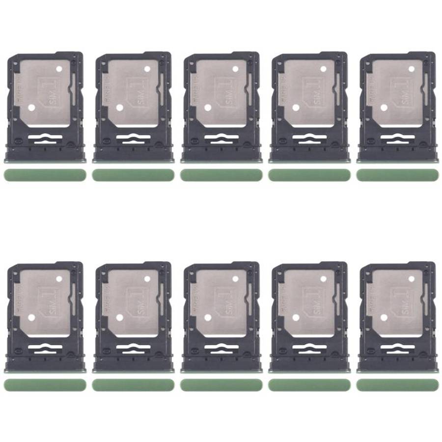For Motorola Edge 60 10pcs Original SIM Card Tray + SIM Card Tray / Micro SD Card Tray (Green)