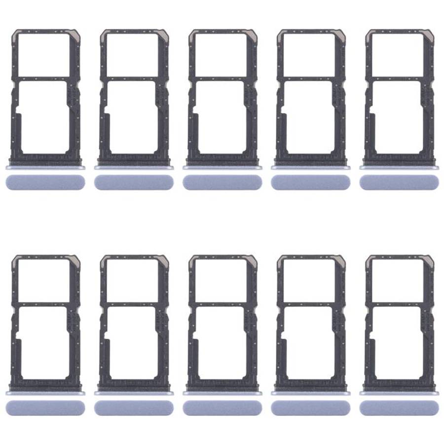For OPPO F25 Pro 10pcs Original SIM Card Tray + SIM Card Tray / Micro SD Card Tray (Blue)
