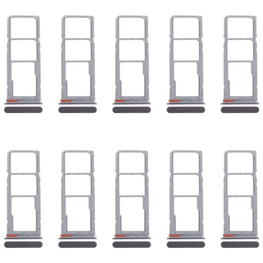 For Realme C75 4G RMX3941 10pcs Original SIM Card Tray + SIM Card Tray + Micro SD Card Tray (Black)
