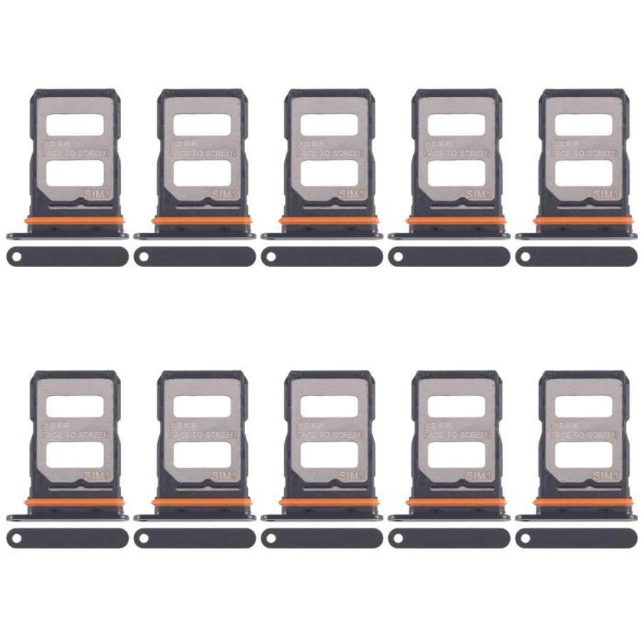 For Xiaomi Redmi K70 Ultra 10pcs SIM Card Tray + SIM Card Tray (Black)