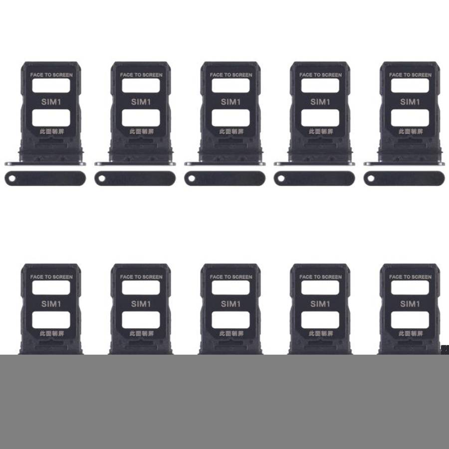 For Xiaomi 14 Pro 10pcs SIM Card Tray + SIM Card Tray (Black)