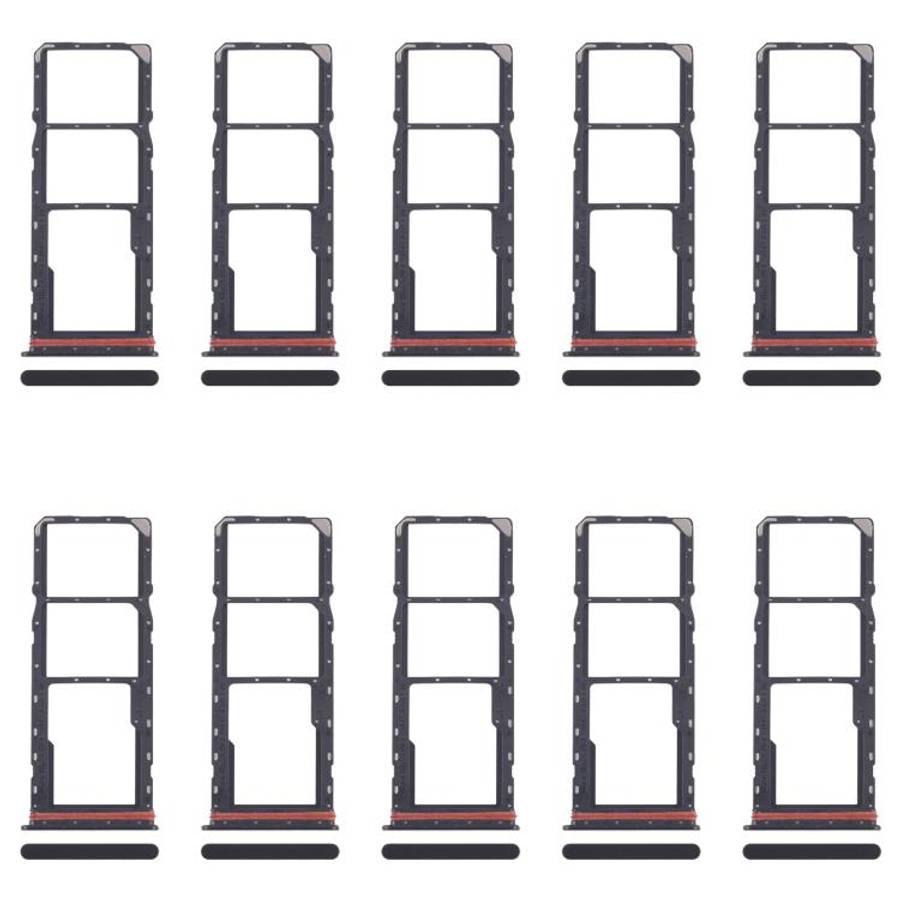 For Xiaomi Redmi A5 4G 10pcs SIM Card Tray + SIM Card Tray + Micro SD Card Tray (Black)
