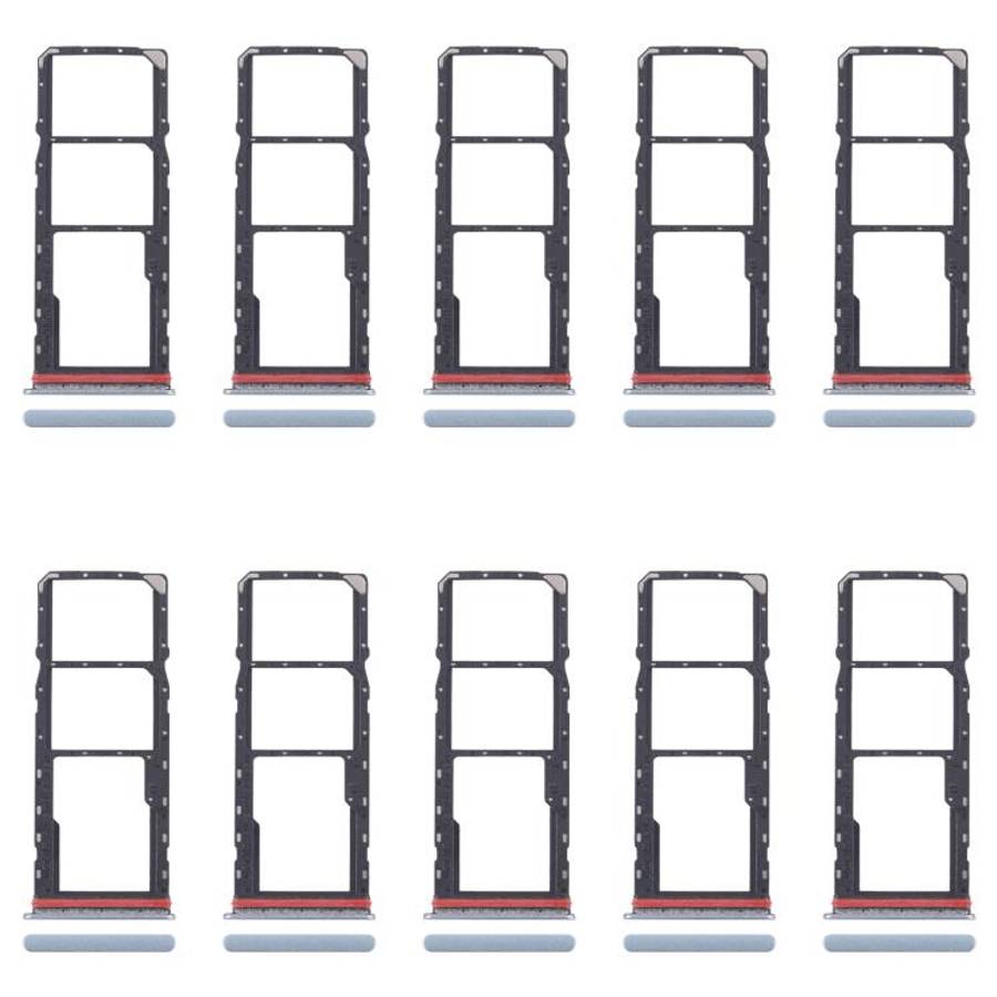 For Xiaomi Redmi A5 4G 10pcs SIM Card Tray + SIM Card Tray + Micro SD Card Tray (Blue)