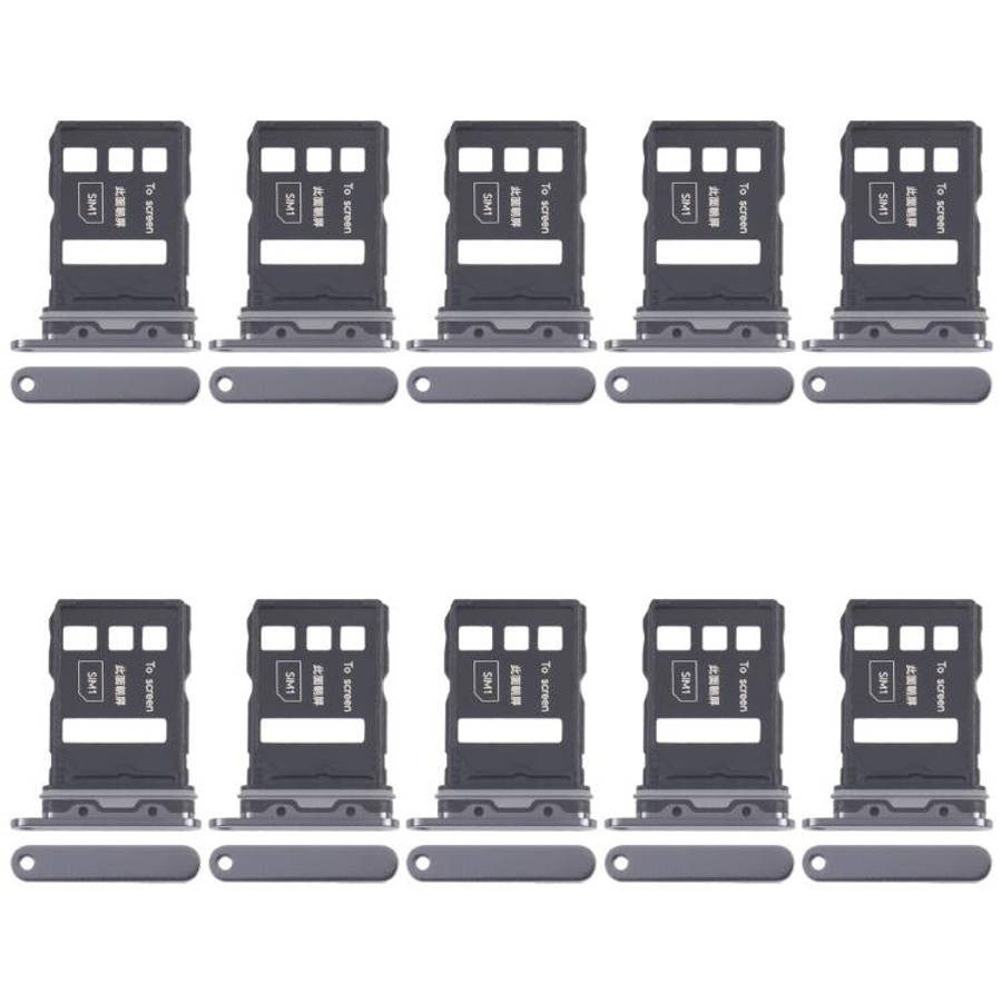 For Honor Magic6 Pro 10pcs Original SIM Card Tray + SIM Card Tray (Black)