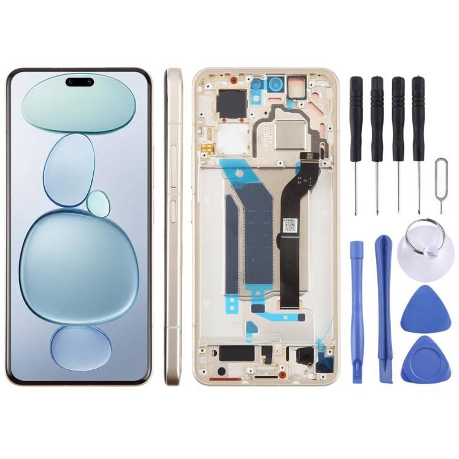 For Xiaomi Civi 5 Pro Original LCD Screen Digitizer Full Assembly with Frame (Rose Gold)