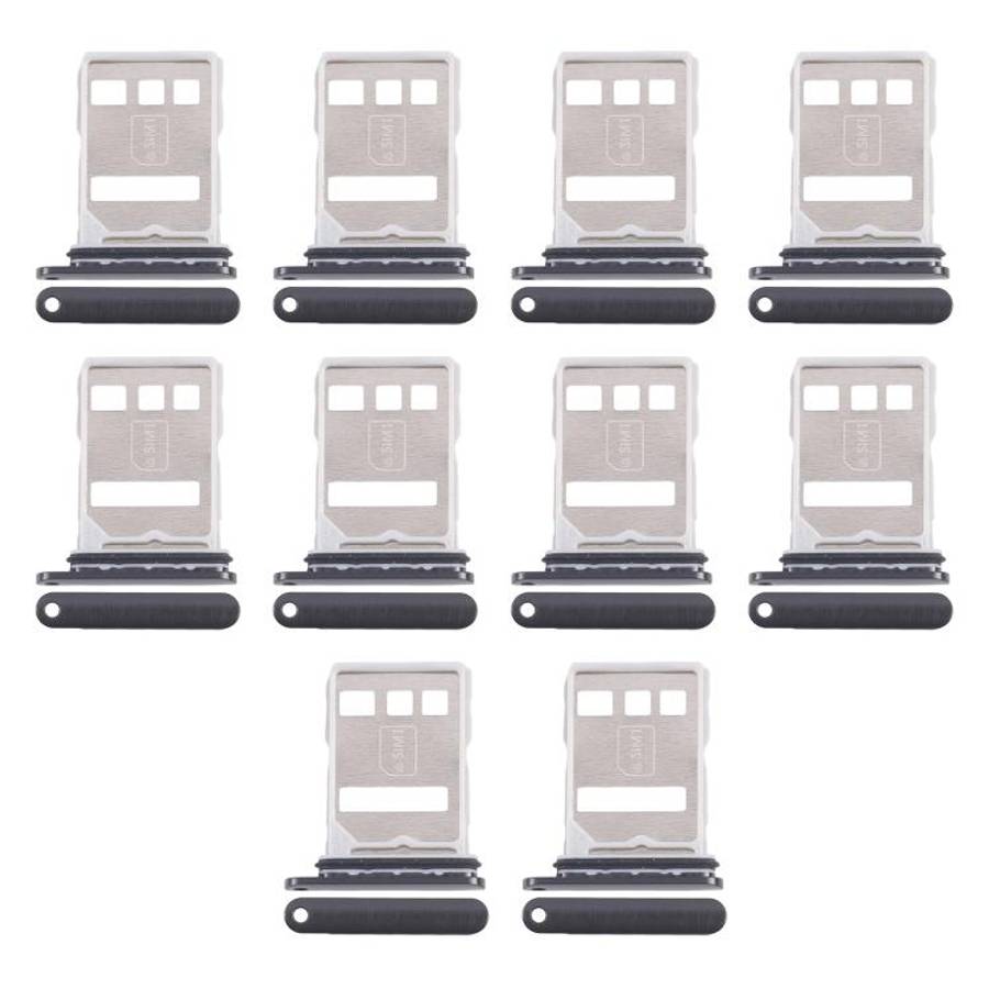 For Huawei Pura 80 Pro 10pcs Original SIM Card Tray + SIM Card Tray (Black)