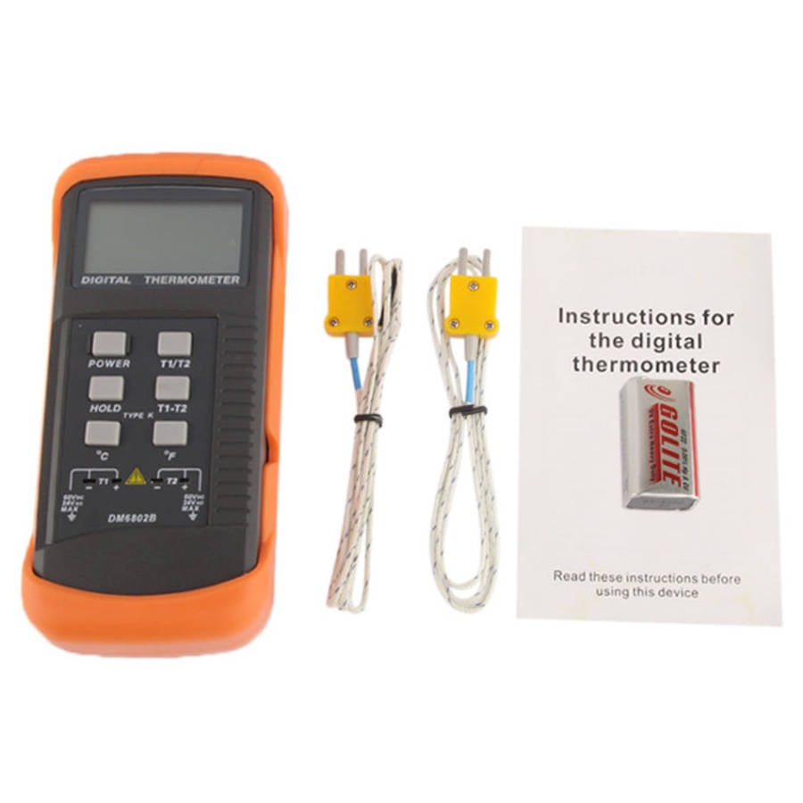 Digital Thermometer with Two K-Type Sensors (DM6802B)