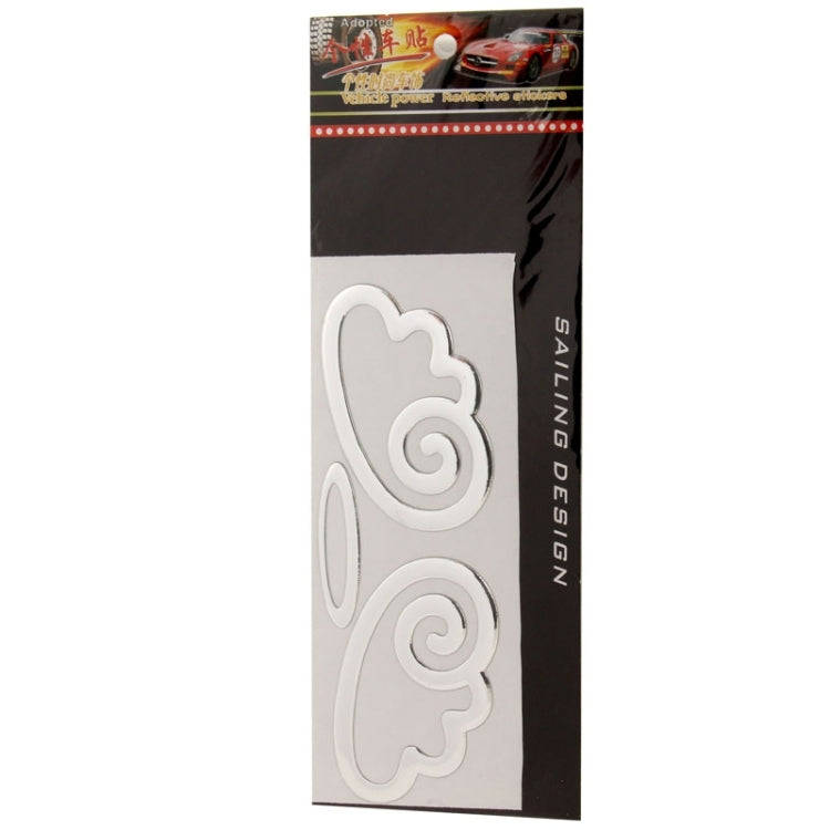 3D Wings Pattern Auto Emblem Logo Decoration Car Sticker, Size: 15.7cm x 5.5cm (approx.)(Silver)