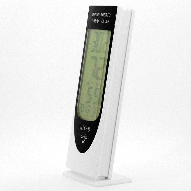 HTC-8 Luminous LCD Digital LED Night Light Thermometer Backlight Hygrometer Humidity Meter, with ...