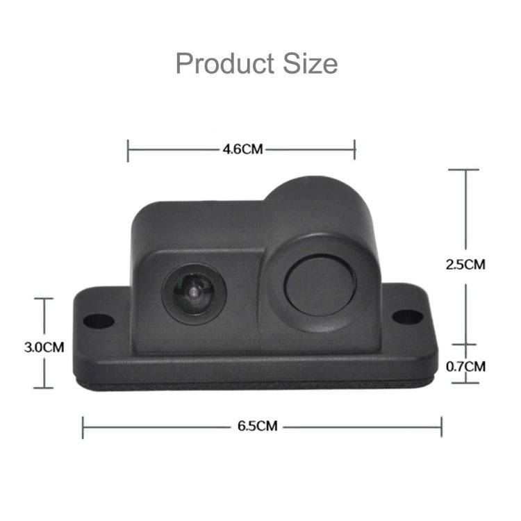2 in 1 Mini 160 Degrees View Angle Car Rear View Reverse Backup Car Camera with Parking(Black)