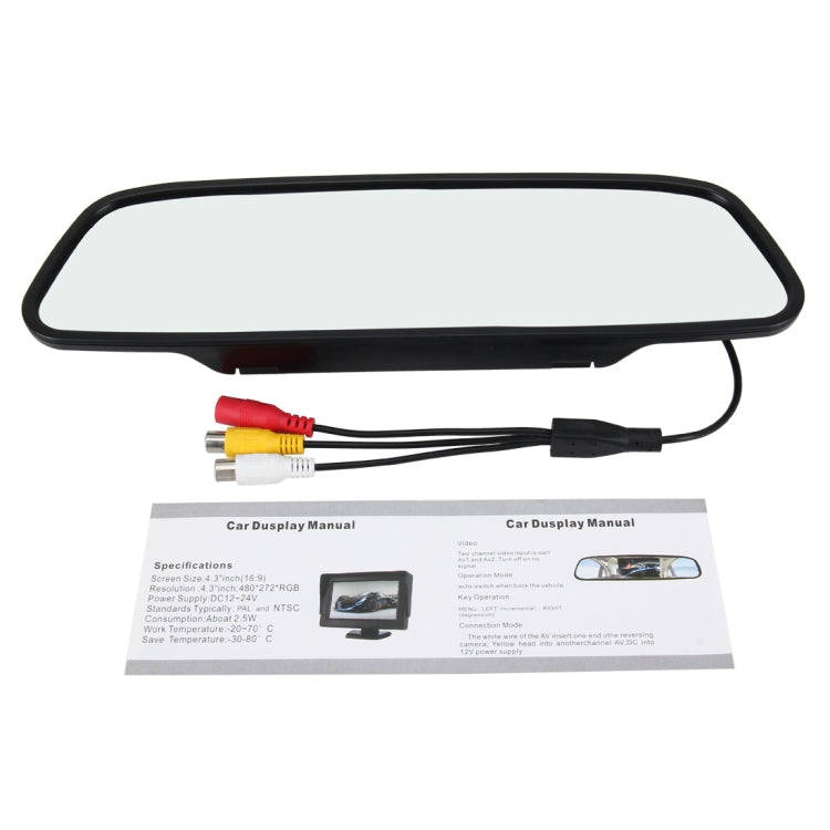 4.3 inch 480*272 Rear View TFT-LCD Color Car Monitor, Support Reverse Automatic Screen Function(B...