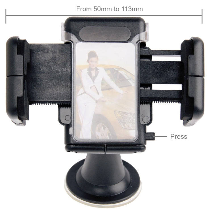 Universal 360 Degree Rotation Suction Cup Car Holder / Desktop Stand, For iPhone, Galaxy, Sony, L...