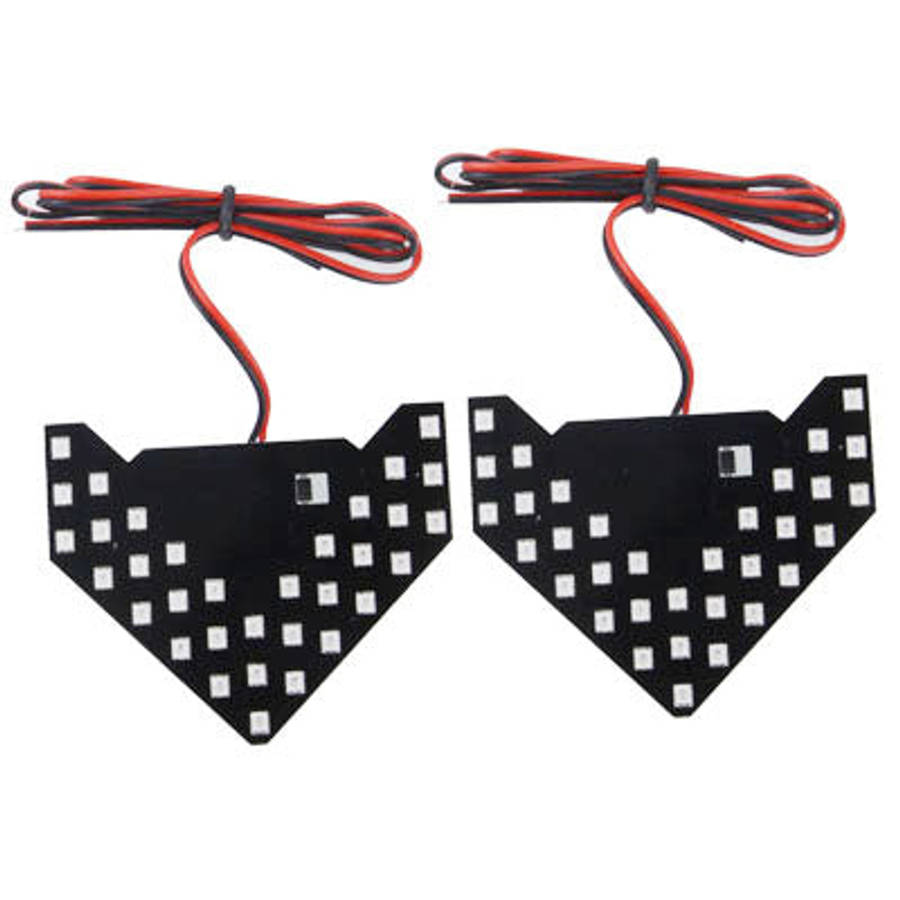 Universal Amber Sequential Blue 33 LED 3528 SMD Arrows Light for Car Side Mirror Turn Signal (Pairs)