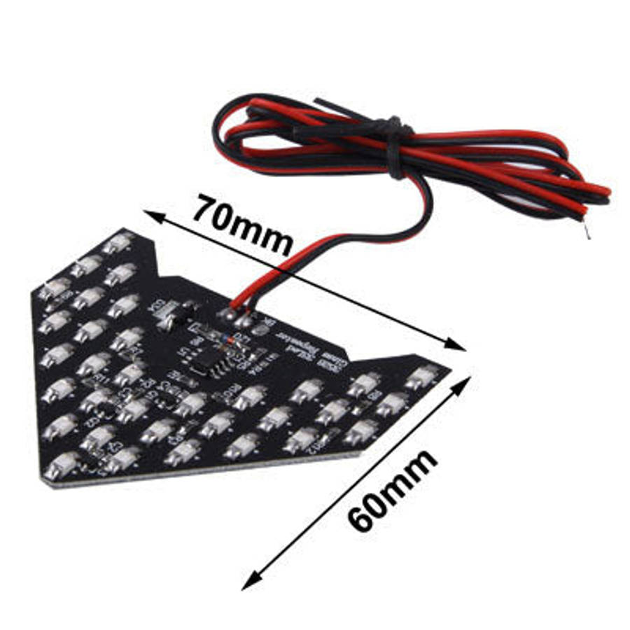 Universal Amber Sequential Red 33 LED 3528 SMD Arrows Light for Car Side Mirror Turn Signal (Pairs)