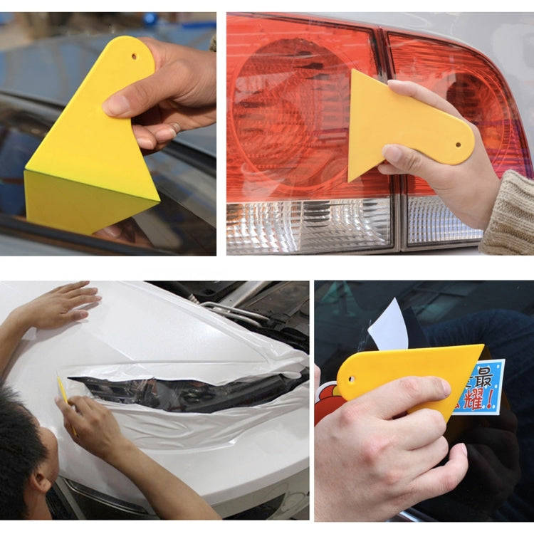 KANEED 10 PCS Car Window Wrapping Film Scraper Thickening Car Sticker Tool, Size: 11cm x 9.5cm(Ye...