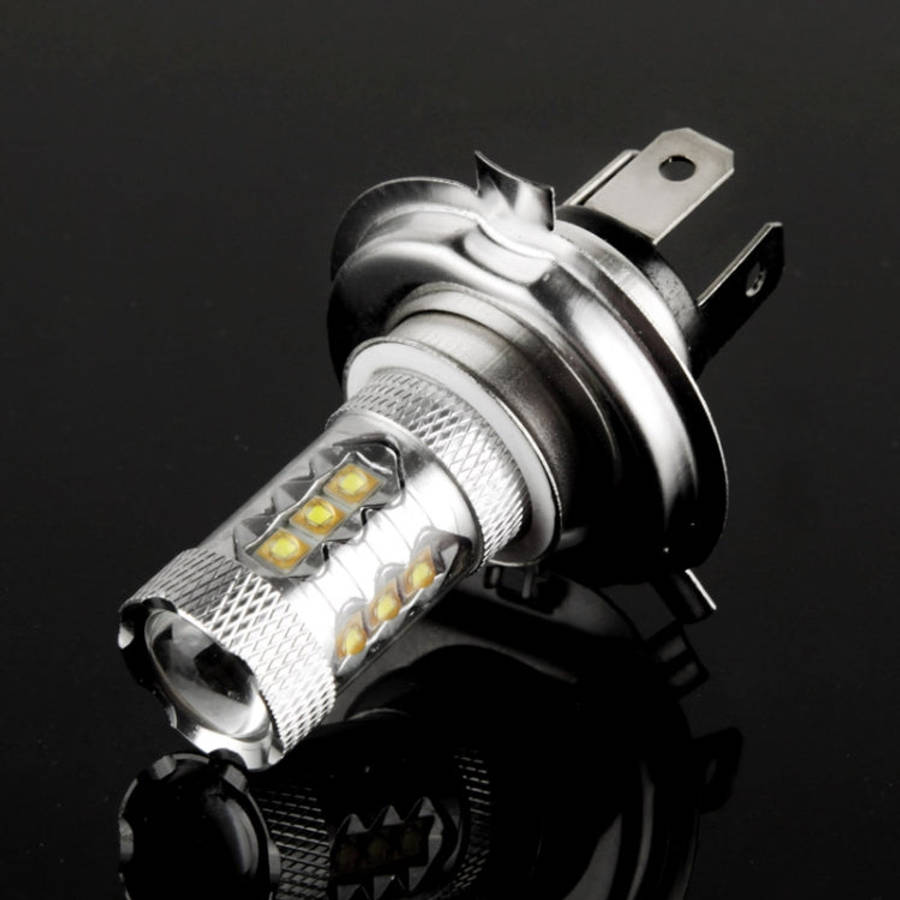 H4 80W White 16 LED Fog Light for Vehicles, DC 12V