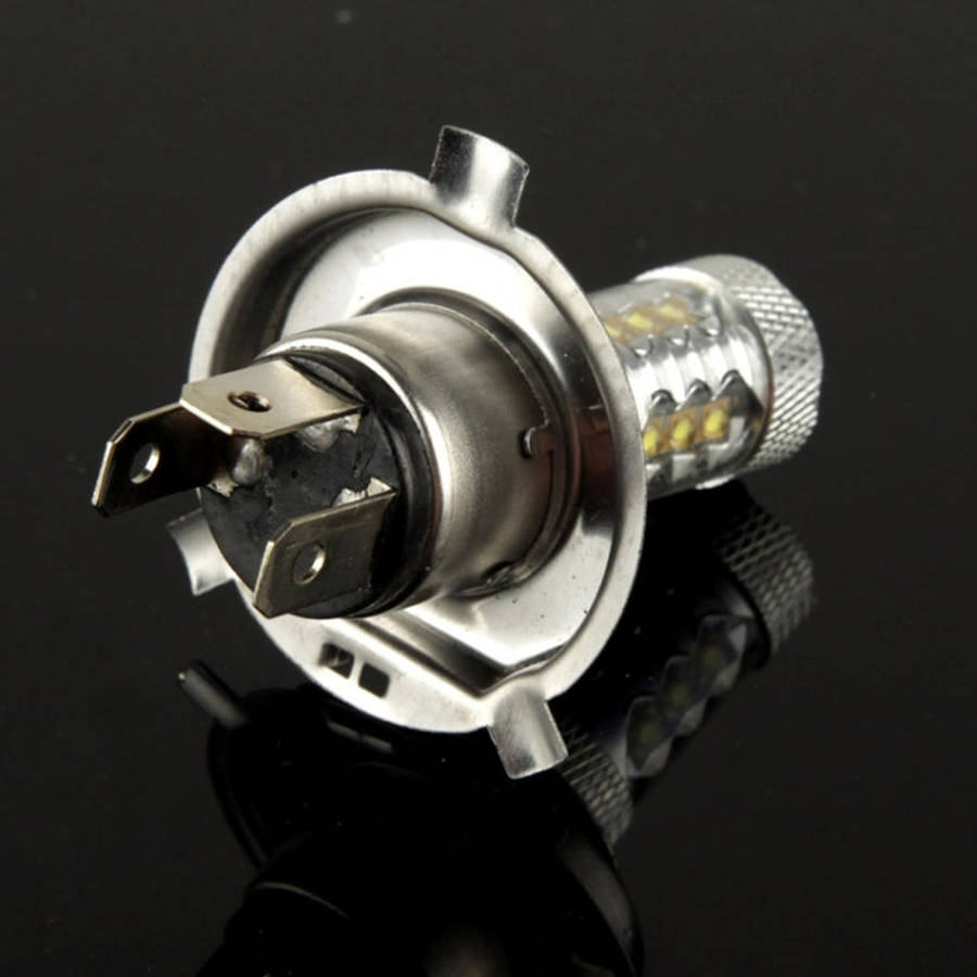 H4 80W White 16 LED Fog Light for Vehicles, DC 12V