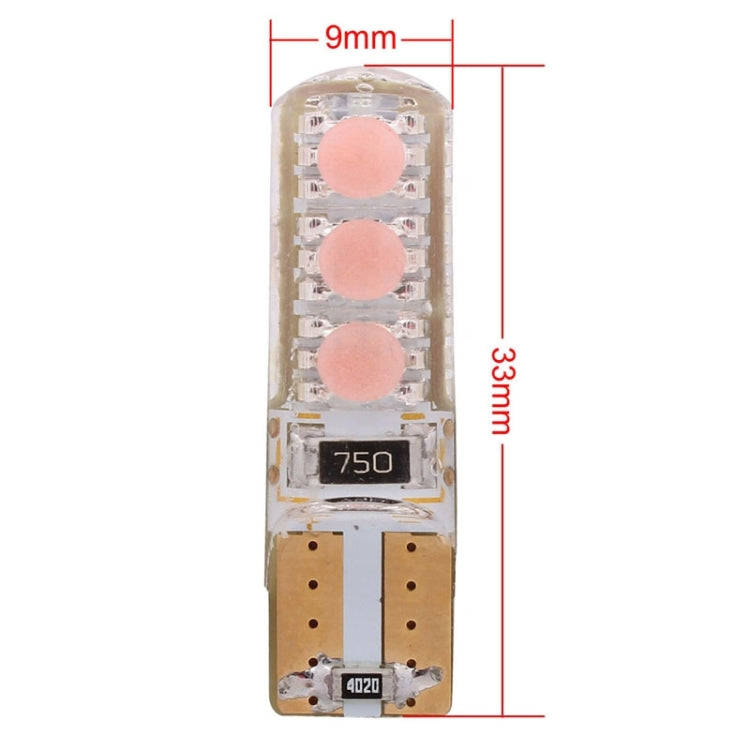 10 PCS T10 3W 300LM Silicone 6 LED SMD 5050 Car Clearance Lights Lamp, DC 12V