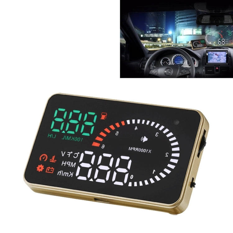 X6 3.5 inch Car OBDII / EUOBD HUD Vehicle-mounted Head Up Display Security System, Support Speed ...