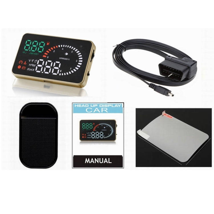 X6 3.5 inch Car OBDII / EUOBD HUD Vehicle-mounted Head Up Display Security System, Support Speed ...