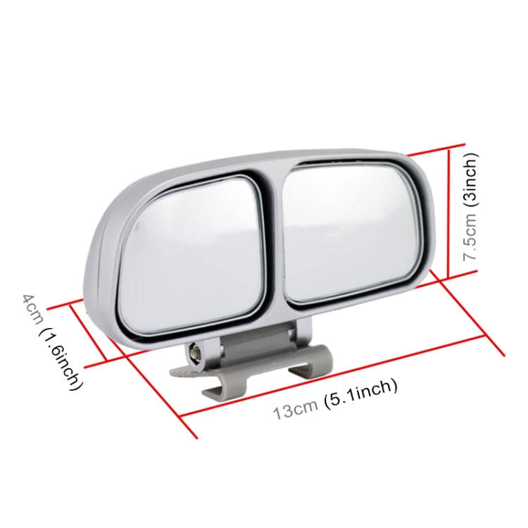 Right Side Rear View Blind Spot Mirror Universal adjustable Wide Angle Auxiliary Mirror(Silver)