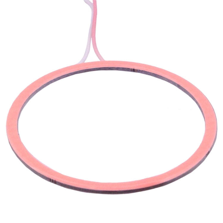 80mm 5W 180LM Angel Eyes Circles Car Headlight Pink Light COB LED Lights for Vehicles, DC 12-24V