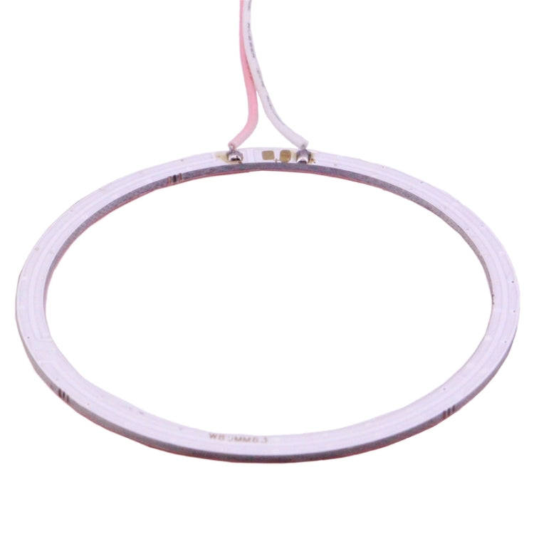 80mm 5W 180LM Angel Eyes Circles Car Headlight Pink Light COB LED Lights for Vehicles, DC 12-24V