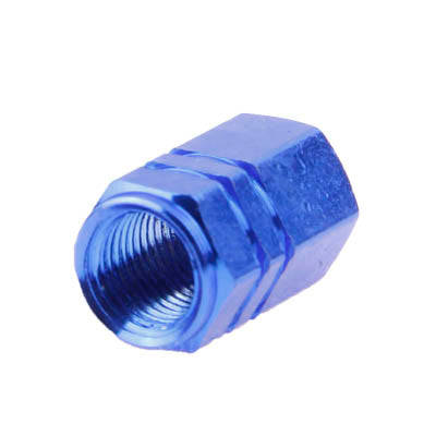 Blue Anodized Aluminum Tire Valve Stem Caps 4 pcs(Blue)