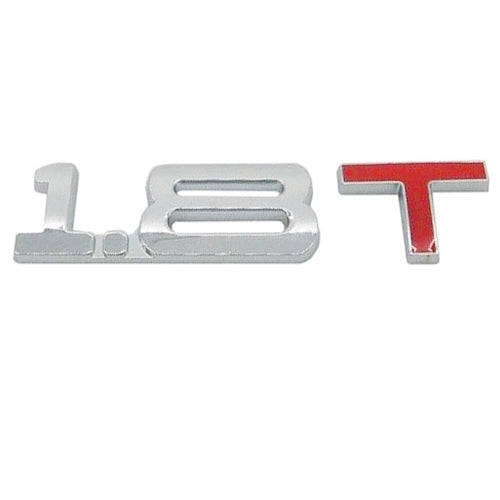 3D Universal Decal Chromed Metal 1.8T Car Emblem Badge Sticker Car Trailer Gas Displacement Ident...