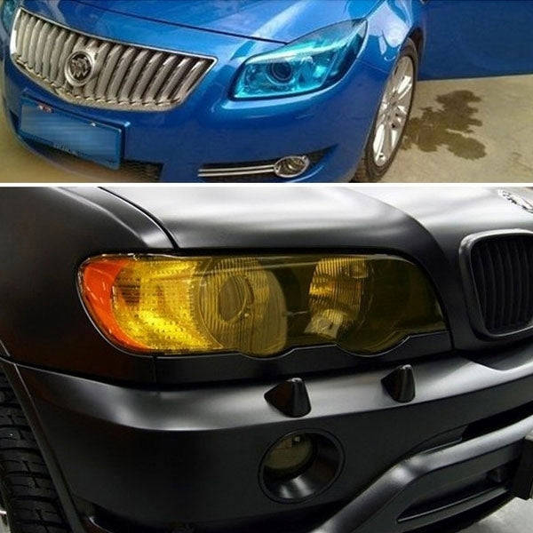 Protective Decoration Bright Surface Car Light Membrane /Lamp Sticker, Size: 195cm x 30cm(Black)
