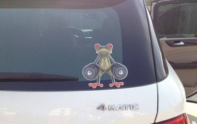 Frog Pattern Car Sticker, Size: 15.5x12.5 cm