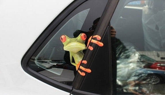 Frog Pattern Car Sticker, Size: 15.5x12.5 cm
