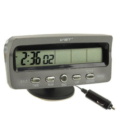 3.6 inch LCD Car Digital Thermometer with Time / Date / Week / Alarm / Car Storage Battery Voltag...