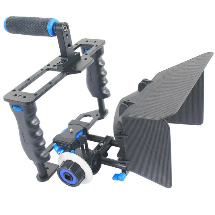 YELANGU YLG1103A-B Large Handle Video Camera Cage Stabilizer + Matte Box Kit for DSLR Camera / Vi...