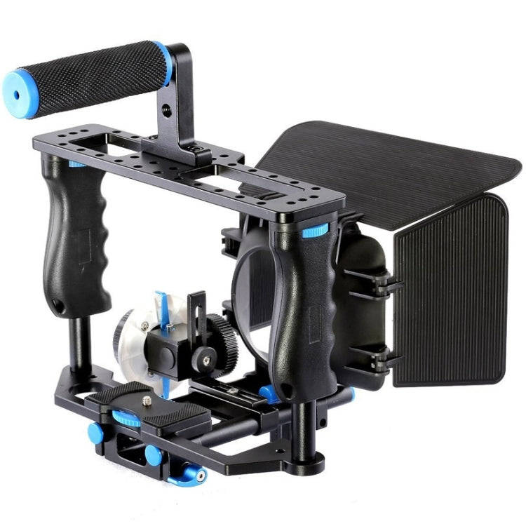 YELANGU YLG1103A-B Large Handle Video Camera Cage Stabilizer + Matte Box Kit for DSLR Camera / Vi...