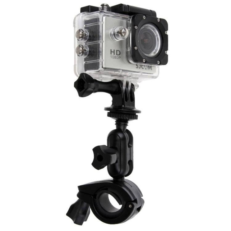 360 Degrees Rotation Bicycle Motorcycle Holder Handlebar Mount with Screw & Tripod Adapter for PU...
