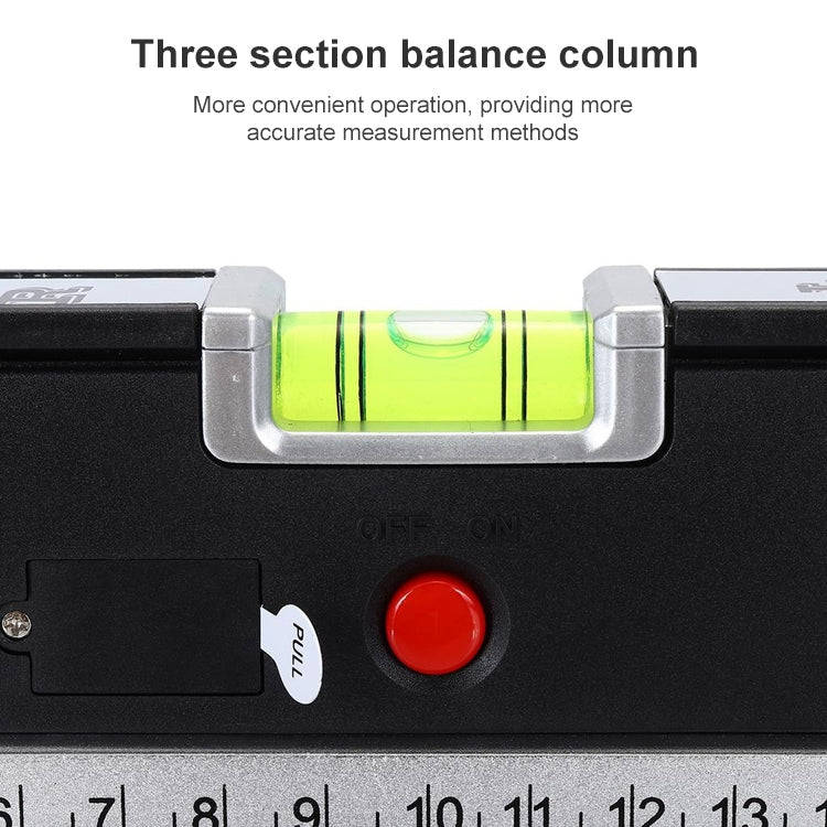 Laser Level with Tape Measure Pro 4 (100cm) / Level Bubbles with LED Light, LV-04(Black)