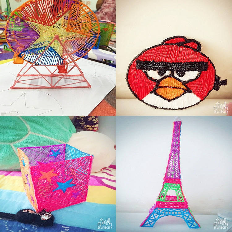 Hand-held 3D Printing Pen, EU Plug(Blue)