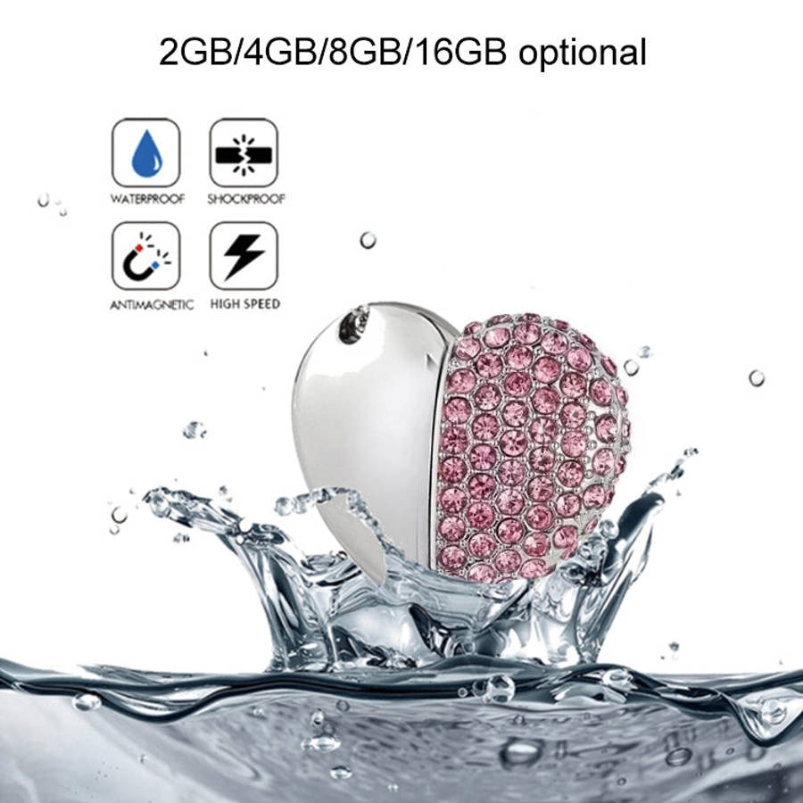 Heart Shaped Diamond Jewelry USB Flash Disk, Special for Valentines Day Gifts (4GB)